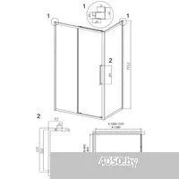 Grossman Cosmo 130x80x195 120.K33.02.1380.32.00 (золото сатин/прозрачное стекло)