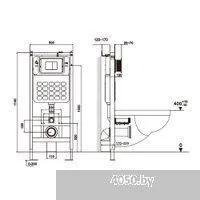 Abber Rechteck AC1201-AC0105-AC0121NG (с кнопкой смыва)