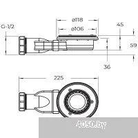 BelBagno TRAY-MR-UNO-AH-120/80-35-W-CR 120x80