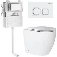 Roxen Antares в комплекте с инсталляцией Attach 5 в 1 966929 (кнопка: белый, с хромированной окантов