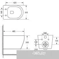 Lauter Sulzdorf с микролифтом и кнопкой смыва 219703HD (белый/сатин)