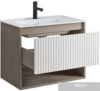 Belux Тумба под умывальник Долли НП 70-01 (177, белый глянцевый/дуб денвер)