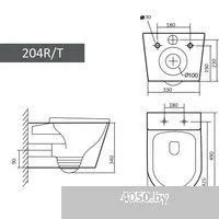 Grado GD-W204T + GROHE Rapid SL 38721001 (с кнопкой смыва)