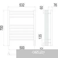 TERMINUS Аврора П9 500x700 (хром)
