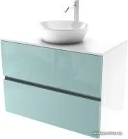 ЗОВ Тумба под умывальник Лира 80 L80MW0MAGVA-KP13W (белый/адриатик)