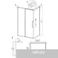 Grossman Cosmo 130x90x195 120.K33.02.1390.10.02 (хром/шиншилла стекло)