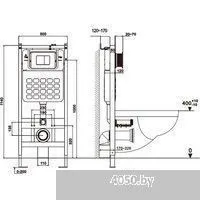 Abber Rechteck AC1201-AC0105-AC0121RG (с кнопкой смыва)