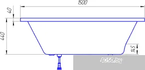 Ванна 1Марка Piccolo 150x75L (с каркасом и экраном)