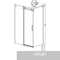 Grossman Classic 80x195 200.K33.04.80.21.00 (черный матовый/стекло прозрачное)