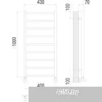 TERMINUS Контур П9 400x1000 (хром)
