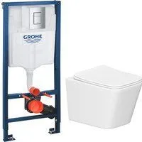 Lauter Square 214903 + GROHE Rapid SL 38772001 (прямоугольная, хром)