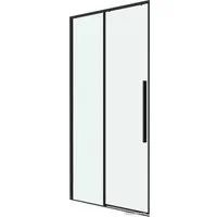 Grossman Galaxy 80x195 1/2.K33.01.80.21.00 (черный матовый/прозрачное стекло)