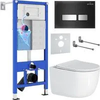 Roxen Vortex Tornado в комплекте с инсталляцией StounFix Dual Fresh 6 в 1 964615 (кнопка: черное сте