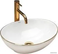 Умывальник Rea Sofia (белый/золотистый)