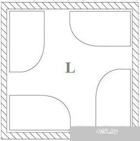 Ванна 1AcReal Мадрид 170х95 L (с каркасом)