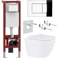 Roxen Antares в комплекте с инсталляцией Asten Readle Zentralmodul AR0601-185CH с кнопкой (хром глян