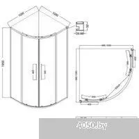 Niagara NG-3627-34 100x100x195 (хром/шиншилла стекло)