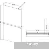 Niagara NG-670-10ВLACK 100x195 (черный матовый/прозрачное стекло)
