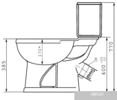 Унитаз Оскольская керамика Дора (белый)
