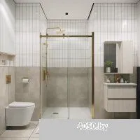 Grossman Classic 100x195 100.K33.04.100.32.00 (золото сатин/стекло прозрачное)