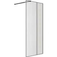 Niagara Nova NG-481-90FBLACK 90x200 (черный матовый/рифленое/тонированное стекло)
