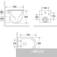 Roxen Antares Tornado Long в комплекте с инсталляцией StounFix Dual Fresh 6 в 1 868442 (кнопка: сати