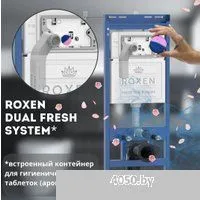 Roxen Boro в комплекте с инсталляцией StounFix Dual Fresh 6 в 1 966666 (кнопка: бежевый)