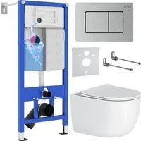 Roxen Vortex в комплекте с инсталляцией StounFix Dual Fresh 6 в 1 968489 (кнопка: сатин)