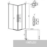 Grossman Galaxy 110x90x195 300.K33.01.1190.32.00 (золото сатин/прозрачное стекло)