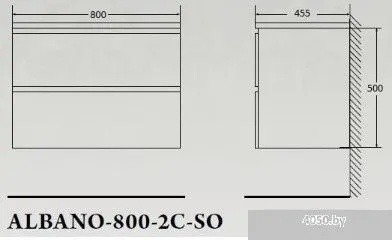 BelBagno Тумба под умывальник ALBANO-800-2C-SO-RR