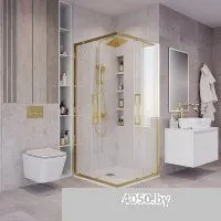 Grossman Cosmo 100x100x195 300.K33.02.1010.32.00 (золото сатин/прозрачное стекло)