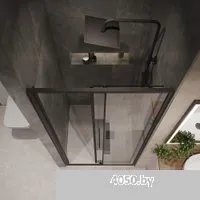 Niagara NG-84-11AB 110x195 (черный матовый/прозрачное стекло)