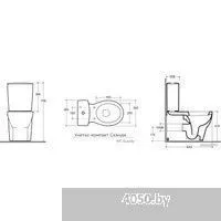 Керамин Сканди (бачок, сиденье дюропласт с микролифтом Арктик Slim, 2-реж. Инкоэр)