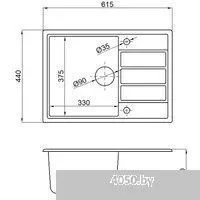 Marblan Recta L (серый, с сифоном)
