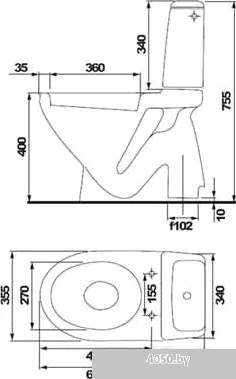 Унитаз Cersanit Eko [UWG-KO-02-E021-1-3/6]