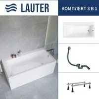 Lauter Seraphina 160x80 2112160R (с ножками и сифоном 21Y31000 хром)