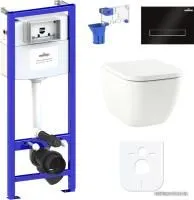 Унитаз Lavinia Boho Relfix One Compacto 7 в 1 87040070 (черное стекло)