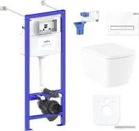 Унитаз Lavinia Boho Relfix Aveo Rimless 7 в 1 87050213 (белое стекло)