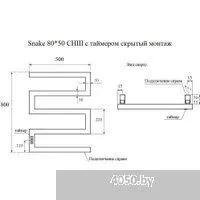 Маргроид Ferrum Snake СНШ профильный 80*50 Графит, скрытого монтажа, таймер слева