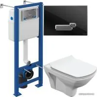 Унитаз Cersanit Carina S-MZ-CARINA-XL-COn-S-DL-w + IN-MZ-VECTOR + BU-ACT/Blg/Gl