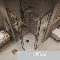 Grossman Galaxy 90x90x195 300.K33.01.9090.42.00 (графит сатин/прозрачное стекло)