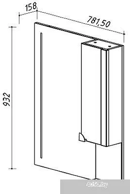 Belux Шкаф с зеркалом Анталия В 80Ш (венге, левый)
