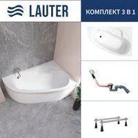 Lauter Valencia 150x100 2102150R (с ножками и сифоном 21Y11020 хром)