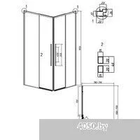 Grossman Galaxy 120x195 1/2.K33.01.12.10.02 (хром/стекло шиншилла)
