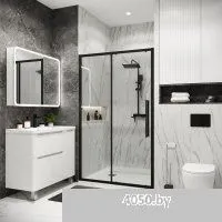 Grossman Cosmo 100x195 100.K33.02.100.21.00 (черный матовый/стекло прозрачное)