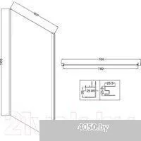 Niagara Nova NG-A80GR-34 80х195 (графит/прозрачное стекло)