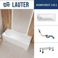 Lauter Amelia 140 21204040 (с ножками и сифоном 21Y11030 хром)