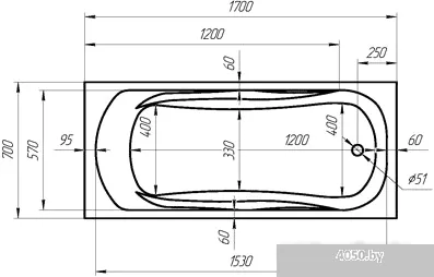 Ванна 1Марка Classic 170x70