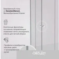 AM.PM X-joy 90x90 W94G-403-9090-MT1K (серебристый/прозрачное стекло)