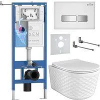 Roxen Vine Tornado в комплекте с инсталляцией StounFix Dual Fresh 6 в 1 979024 (кнопка: белый глянце